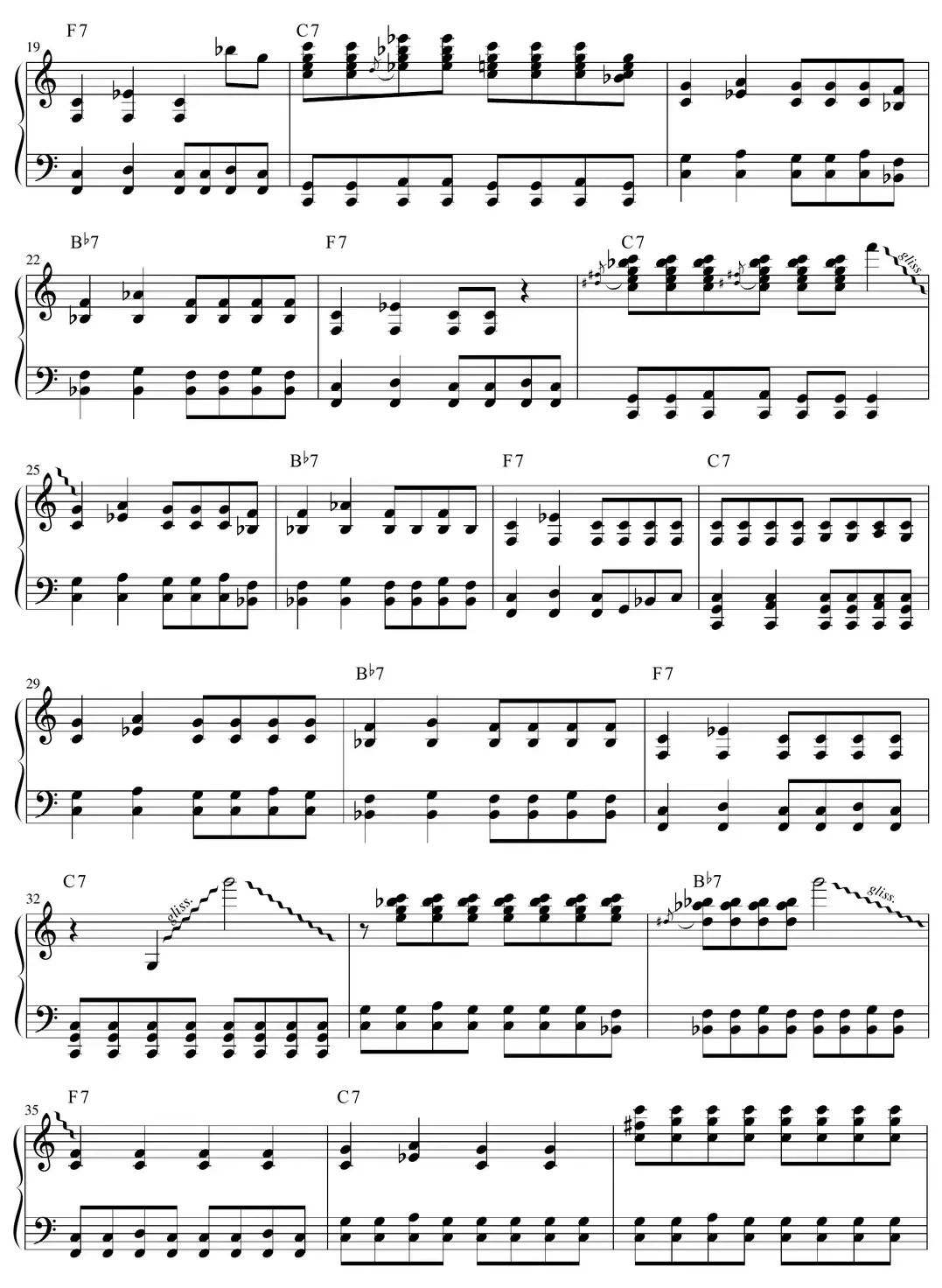 Sheet music: "Takin' Care of Business" (BTO) right-hand blues phrasings