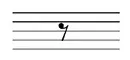 Diagram: the eighth rest, which lasts for half a beat