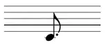 Diagram: the dotted eighth note, lasting three-quarters of a beat